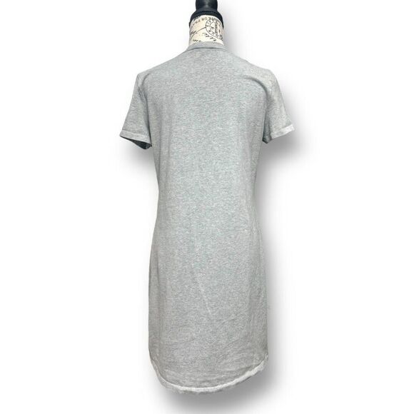 Calvin Klein M Gray Cotton Stretch Logo T-Shirt Dress Casual Shift Short Sleeve - Picture 4 of 8